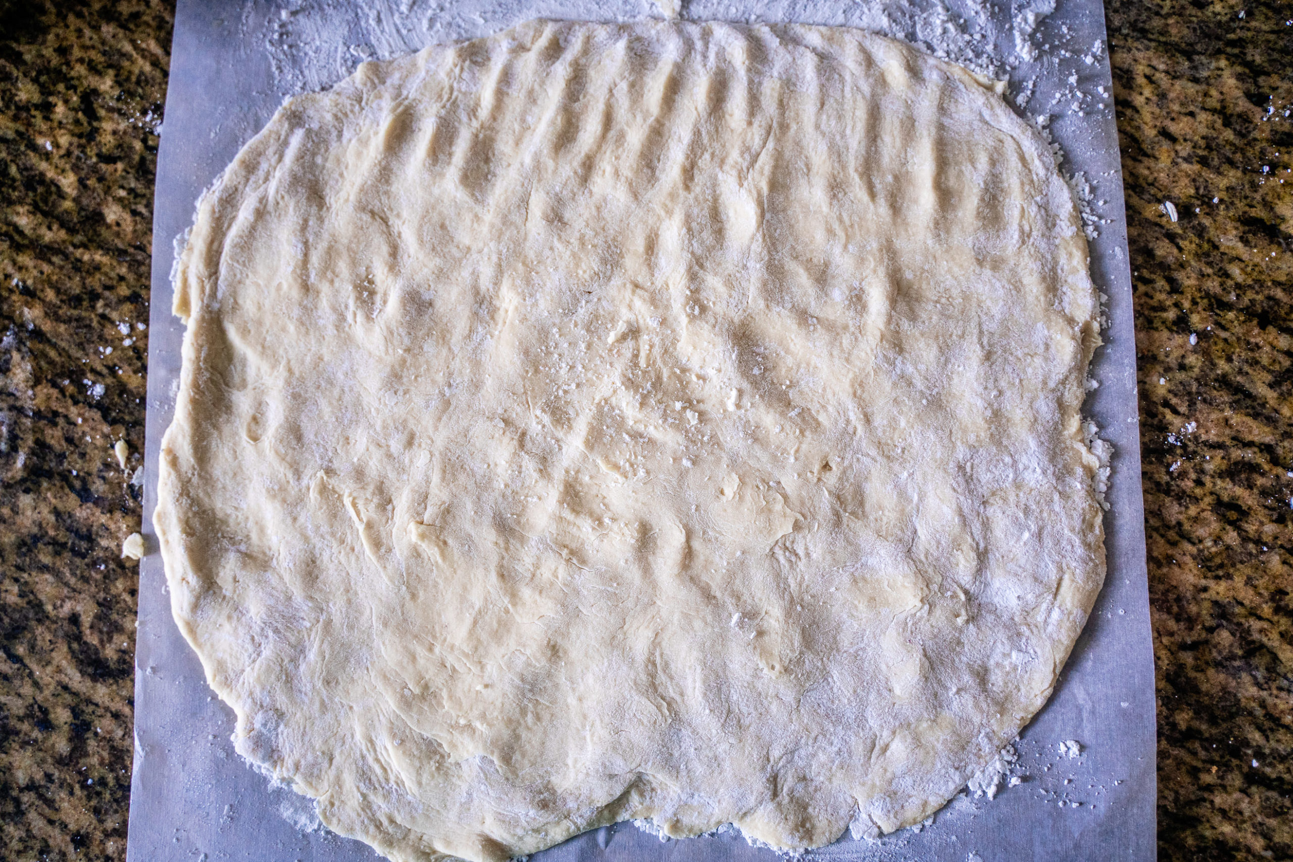 Spread out dough